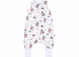 PULP BAMBOO Celoroční mušelínový spací pytel s nohami - 1,75 TOG - Sailor Bear - od 2l do 4l