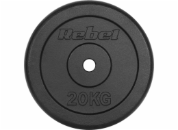 Rebel Litinová váha 20kg, otvor 31mm, klasická deska, REBEL ACTIVE
