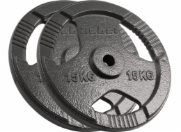 Rebel Litinová sada závaží 2x15kg, otvor 31mm, deska s madly, REBEL ACTIVE
