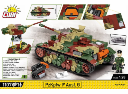 Cobi COBI 2592 Historická sbírka WWII Panzerkampfwagen PzKpfw IV Ausf. Bloky G 1107