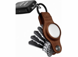 STATIK KeySmart Air Leather - klíčový organizér s pouzdrem AirTag z pravé kůže (rustikální hnědá)