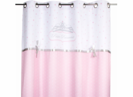 Atmosphera Růžový dětský závěs do okna PRINCESS s mašlí 140 x 260 cm
