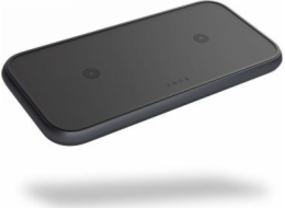 Zens ZENS Dual Aluminium Wireless Charger - bezdrátová nabíječka pro dvě zařízení (2x10W), s možností nabíjení třetího zařízení přes kabel (černý)