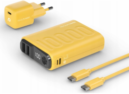 Powerbanka Realpower RealPower Powerbanka PB-10000 Set gelb 10.000mAh