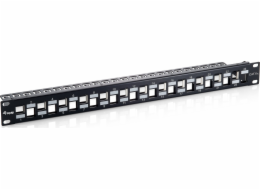 Organizer Equip Patchpanel 24x Cat6A 19 FTP 1HE Keystone Montage sw