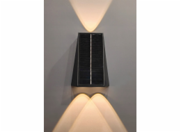 BestService nástěnná lampa Lumax Solar LGS521N Solární nástěnná lampa 3X1,5W 70LM 3,7VX1500 mAh 840 IP54 Černá