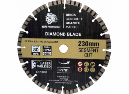 INDICKÝ PROFESIONÁLNÍ DIAMANTOVÁ ČEPEL 230mm TURBO ŘEZNÝ SEGMENT INDICKÝ PROFESIONÁL