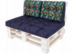 Hobbygarden LEO POLŠTÁŘE 1+2 NAVY MODRÉ S KVĚTY A LISTY