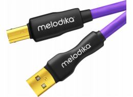 Melodika Melodika MDUAB03 Purple USB 2.0 typ AB kabel, včetně: pro DAC / zařízení lékařská / plotry - 0,3 m