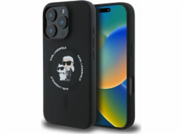 Karl Lagerfeld Karl Lagerfeld KLHMP16XSCMKCRHK iPhone 16 Pro Max 6.9 černo/černé pevné pouzdro Silikonový kroužek na hlavy KC MagSafe