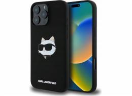 Karl Lagerfeld Pouzdro KARL LAGERFELD pro IPHONE 16 Pro Max kompatibilní s MagSafe KLHMP16XSCHPPLK (Sil Choupette Head Print) černé