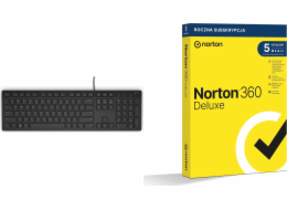 Klávesnice Dell KB216 Quietkey (580-ADHK) + 360 Deluxe 5 zařízení 12 měsíců (21408667)