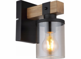 Globoeasterneurope Globo Lila 15555W nástěnné svítidlo 1x60W E27 dřevo/černá