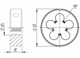 Ventilátor DIE UNF 1 -12 DIN-22568 (2A) HSS 800 - N1-121001-4239