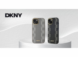 DKNY DKNY DKHMP15MPCPVSLE iPhone 15 Plus 6,7 béžový/béžový pevný obal Kožený kostkovaný mono vzor MagSafe