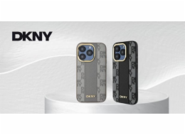 DKNY DKNY DKHMP14LPCPVSLE iPhone 14 Pro 6.1 béžový/béžový pevný obal Kožený kostkovaný mono vzor MagSafe