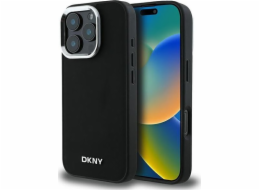 DKNY DKNY DKHMP16XPSCMCLK iPhone 16 Pro Max 6.9 černo/černé pevné pouzdro Plain Silver Logo MagSafe