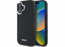 DKNY DKNY DKHMP16SPSCMCLK iPhone 16 6.1 černo/černé pevné pouzdro Plain Silver Logo MagSafe
