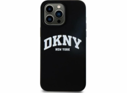 DKNY DKNY DKHMP16LSNYACH iPhone 16 Pro 6.3 černo/černé pevné pouzdro Silikonové bílé tištěné logo MagSafe