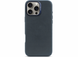 Decoded Decoded Leather Backcover – ochranné kožené pouzdro kompatibilní s MagSafe pro iPhone 16 Pro Max (navy)