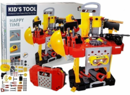 LeanToys Bateriemi napájená DIY sada 3v1 Kufr Workshop 85 kusů 56cm