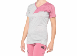 100% AIRMATIC Dámský dres krátký rukáv šedofialová vel. S (NOVÉ)