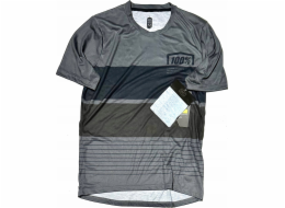 100% Pánské tričko 100% AIRMATIC Jersey krátký rukáv Černá/Šedá vel. M (NOVINKA 2023)