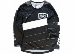 100% 100% R-CORE Jersey junior dlouhý rukáv Černá vel. M (NOVINKA 2023)
