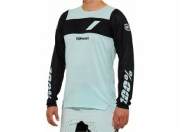 100% pánské tričko 100% R-CORE X Jersey Dlouhý rukáv Bledě modrý Velikost M (NOVINKA2023)