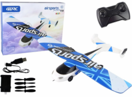 LeanToys R/C Plane 4D-G3 Lights White Blue