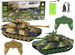 Dálkově ovládané bojové tanky LeanToys Set War Tank RC Battle Infrared