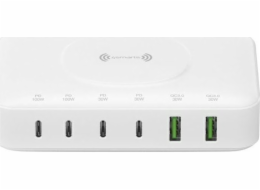 4smarts 4smarts 7v1 GaN Ladestation 100W bezdrátová nabíječka, bílá