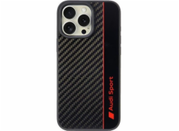 Audi Audi Carbon Fiber Stripe iPhone 16 Pro Max 6.9 černo/černý pevný obal AUS-TPUPCIP16PM-R8/D1-BK