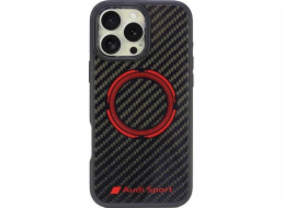 Audi Audi Carbon Fiber Sport Red Circle MagSafe iPhone 16 Pro Max 6.9 černo/černé pevné pouzdro AUS-TPUPCMIP16PM-RSQ/D5-BK