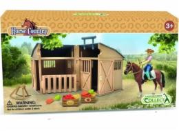 Collecta FIGURKA COLLECTA JEZDEC, PŘÍSLUŠENSTVÍ, KŮŇ A STÁJE V BALENÍ