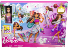 Panenka Barbie Adventní kalendář Barbie s panenkou a 24 překvapeními: oblečení a doplňky (HKB09)