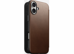 Nomad Nomad Modern Leather Folio, hnědá - iPhone 16 Plus