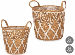 Giftdecor MACRAME boho obaly na květináče, s uchy, 2 kusy