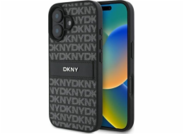 DKNY DKNY DKHCP16SPRTHSLK iPhone 16 6.1 černo/černé pevné pouzdro Vzor textury Tonální pruh