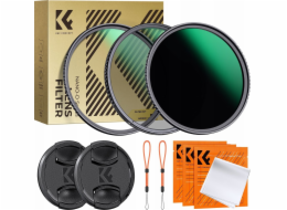 Filtr Kf Sada filtrů Nano-d 3v1 Uv Cpl Nd1000 K&f 62mm 62 + 2x víčka 2x pouzdra / Sku.2271v1