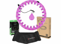 HMS HULA HOP SET HHW12 FIALOVÁ S VÝSTUPKY A HMS HMOTNOSTÍ + PÁSEK BR163 BLACK PLUS VEL.