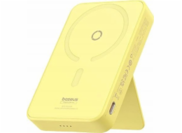Powerbanka Baseus OS-Baseus MagPro magnetický držák bezdrátová rychlonabíjecí power banka 5000mAh 20W citrónově žlutá (s jednoduše sériovým nabíjecím kabelem Type-C až Type-C (20V/3A) 30cm bílý)