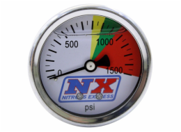 Tlakoměr Nitrous Express 0-100 BAR pro nitroválce