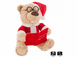 Fééric Lights a vánoční interaktivní medvídek v kostýmu Santa, 27 cm