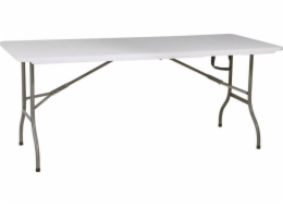 Saska Garden STRAVOVACÍ STŮL SKLÁDACÍ DO KUFRU 180x70CM MAX.100KG BÍLÝ