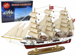 LeanToys Dřevěná loď Sběratelská loď Plachetnice LEAN Toys