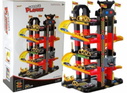 LeanToys Garáž 5-úrovňové parkování Bateriový výtah pro 10 aut Světla