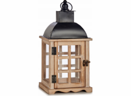 Giftdecor Dřevěná lucerna MIRO, 39 cm