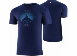 Brubeck SS1265M Pánské tričko s krátkým rukávem OUTDOOR WOOL PRO tmavě modrá M - MOUNTAINS 12