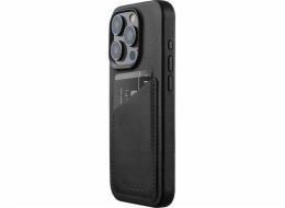 Kožené pouzdro na peněženku Troubadour Goods Limited Mujjo – kožené pouzdro kompatibilní s MagSafe pro iPhone 15 Pro (černé)